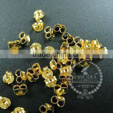 5mm Gold Plated 925 Sterling Silver Round Earring Stud Post Solid Silver Earrings Back DIY Supplies Findings 1705040 photo-3
