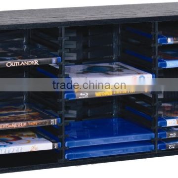 black color plastic wooden mdf CD racks