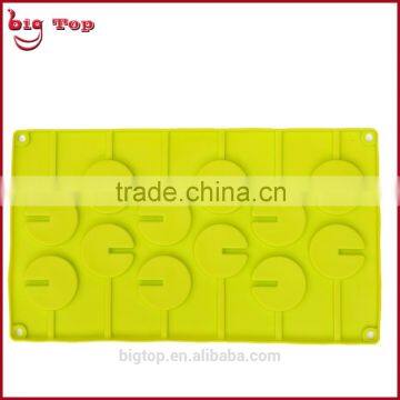 BT0113 Silicone Bakeware Kitchen Accessory Baking Tools 3D Built-up Round Shape Chocolate Lollipop Molds photo-3