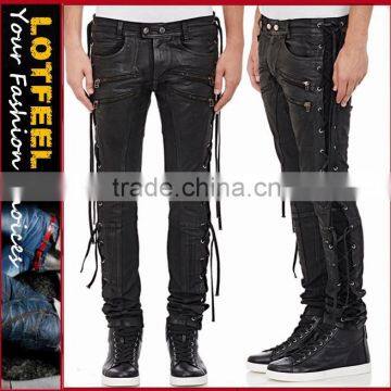 Biker Jeans Blue Denim jeans pantalon (LOTK124)