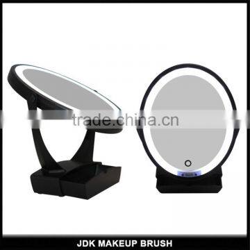 LED makeup mirror ,double side cosmetic mirror with touch screen switch