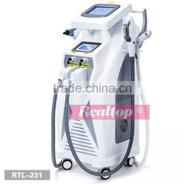 Vascular Treatment 2016 Best Effect Hair Removal Device !Yag Laser Tattoo Pain Free Removal E-Light RF Skin Care IPL SHR Hair Removal Machine 480-1200nm