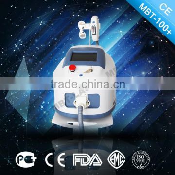 10MHz Hot!! LASER OPT Elight IPL+RF Hair Removal Machine MBT-100+ Shrink Trichopore For Sales / IPL+RF E-light Laser Hair Removal Machine