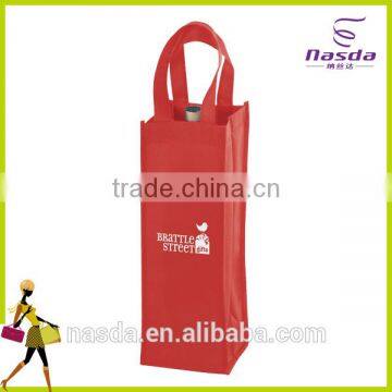 custom printing wine tote bag wholesale for single bottle,Red color ice bag for wine,bag in box wine cooler dispenser