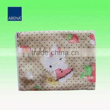 Microfiber penetration printed towel for cleaning furniture