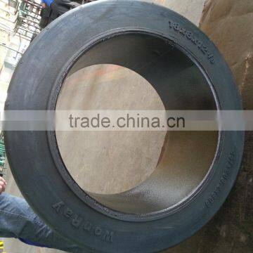 China Factory Supply Hot Sales Top Quality Press on Tires Smooth Pattern Tire 18x8x12 1/8 for Port Container Trailers photo-2