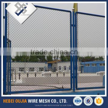 woven wire mesh chain link fence penal top barbed wire