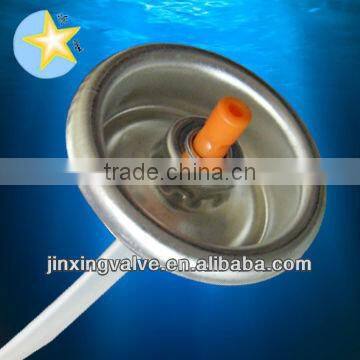 Hair spray valve with spray button