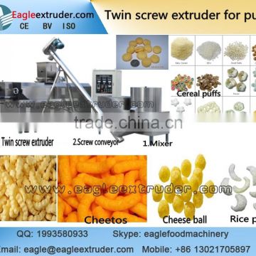 Jinan Eagle cereals corn rice puff snacks food types cheese ball making extruder machine