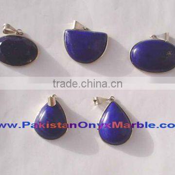 Natural Stone STERLING SILVER PENDANTS LAPIS LAZULI JEWELRY photo-5