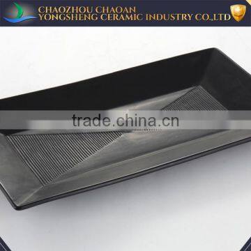 Stoneware Handmade Restaurant Black Food Plate photo-2