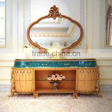 Italy New Design Neo-Classic Marquetry Dining Room Furniture Wooden Carving Dining Table Set For 8 People photo-5