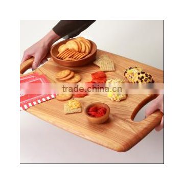 Large wood cutting board serving board carving board with pour spout