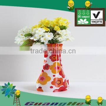 Biodegradable eco-friendly plastic pla decration flower vase