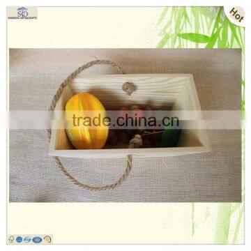 Wholesale Handmade Decorative Wood Wine Gifts Holder Basket photo-3