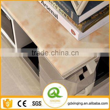 E377 Living Room Furniture Modern Corner White Lcd TV Floor Stand photo-2