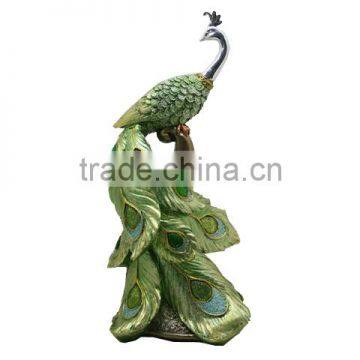 Resin Peafowl Animal Figurine Peacock Home Decoration photo-4