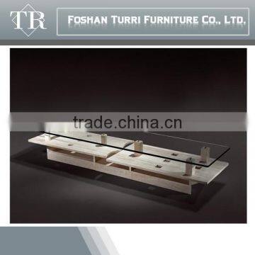 Luxury Modern Marble With Glass TV Stand