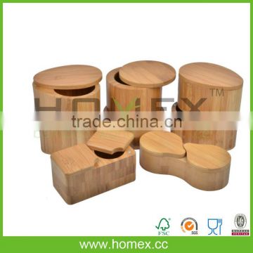 Bamboo Salt Box/Spice Box Container Kitchen Accessory/HOMEX