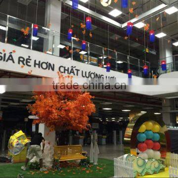 Natural Fake Silk Maple Leaves Maple Tree Artificial Fake Red Maple Leaves Tree photo-5