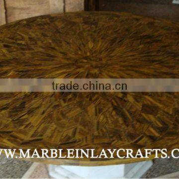 Tiger Eye Table Top , Golden Shade Tiger Eye Table Top