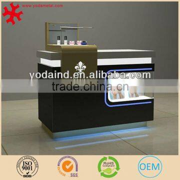 Wooden lighting retail store fixtures cosmetic display counters design