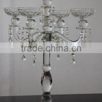 Jingyage customized wedding candelabra with hanging crystals