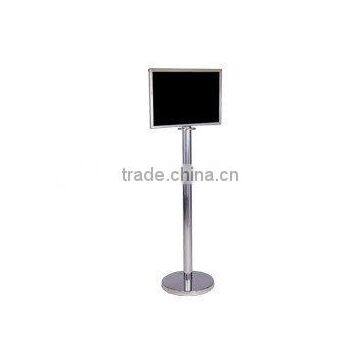 Stainless Steel Queue Stand with Sign Holder