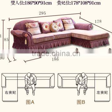 M8010 Arabic Traditional L Shape Corner Sofa in Fabric From China Foshan Furniture photo-6