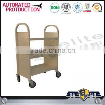 Factory Direct Sale Steel Rolling Book Cart With Wheels For Library photo-6