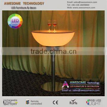Metal Stainless Steel Bar Lounge Table With Glow Top (TP115) photo-4
