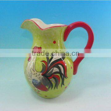 USA hot sale huge green DeHua ceramic beer pitcher with handle