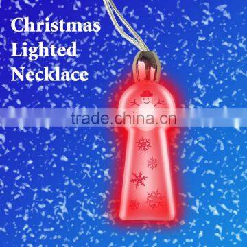 Christmas Keyhole Shaped Necklace with Light