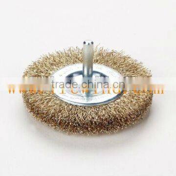 Wheel wire brush with shank