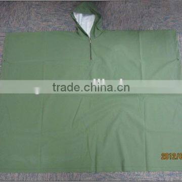 3000 Water Pressure Seam Heat Seal Military Rain Poncho With Hood Drawstring photo-5