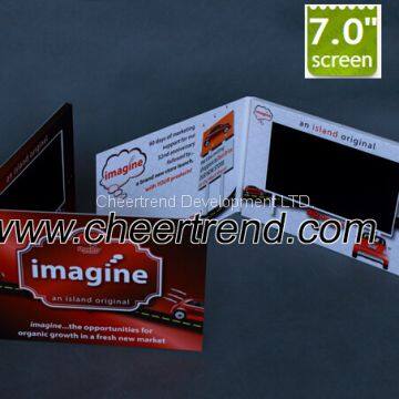 Cheaper price Video brochure 7 inch Video Book /Digital LCD Video greeting Card