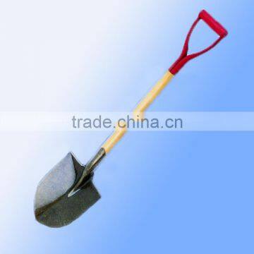 steel shovel with wooden handle for farming tools