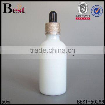 Cosmetic Oil 30ml Glass Bottle White 30ml Glass Dropper Bottle for Skin Care photo-3