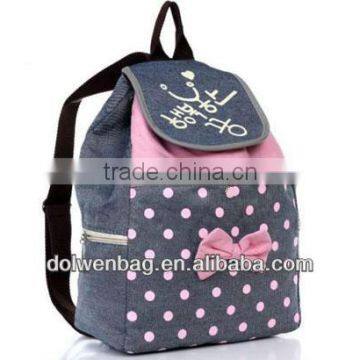 2013 newest lovely backpack for teen-ager girls with canvas