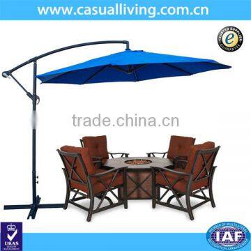 New Blue Patio Umbrella Offset 10' Hanging Umbrella Outdoor Market Beach Umbrella D10