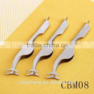 Factory Directly Sale Fish Shape Professional High Quality Stainless Steel Eyebrow Tweezers photo-2