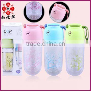 320 ML Colorful Cheap Plastic Drinking Water Bottle With Lid