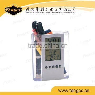 Digital Alarm Collapsible Penholder Clock With Thermometer and Calendar photo-5