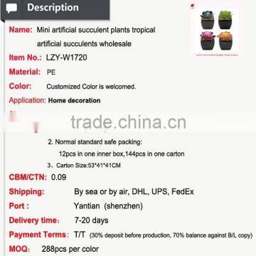 Mini Artificial Succulent Plants Artificial Succulents Tropical Plant Wholesale photo-2