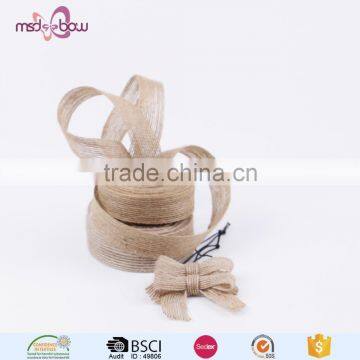 New Design Natural Jute Burlap Ribbon Bows for Christmas Gift photo-2