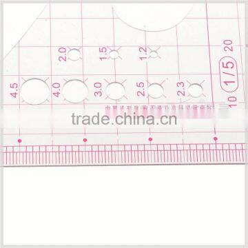 Kearing Flexible Plastic 1/5 Triangle Scale Rulers 50*70 cm for Measure With Sandwich Line for Engineering Measuring#8515 photo-3