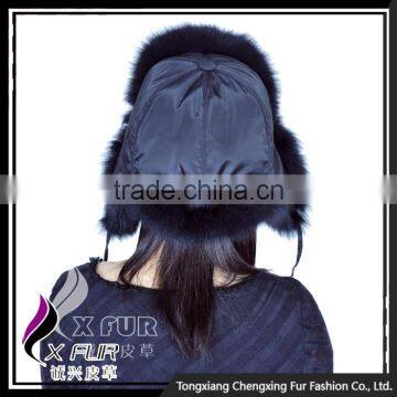 CX-C-38A Fashion Winter Fur Hat Genuine Quality White Ladies Fox Fur Hats photo-5