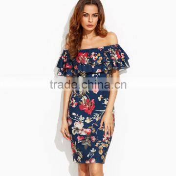 Maxnegio Sexy Fashion Best Price off Shoulder Wholeasale Bohemian Dress photo-4