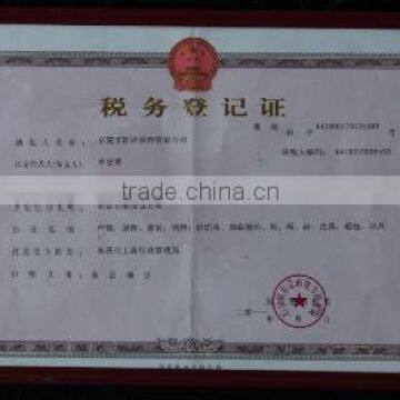 Tax certificate