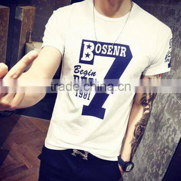 MC1145 Summer Clothes pullover round collar top quality young boys T shirt
